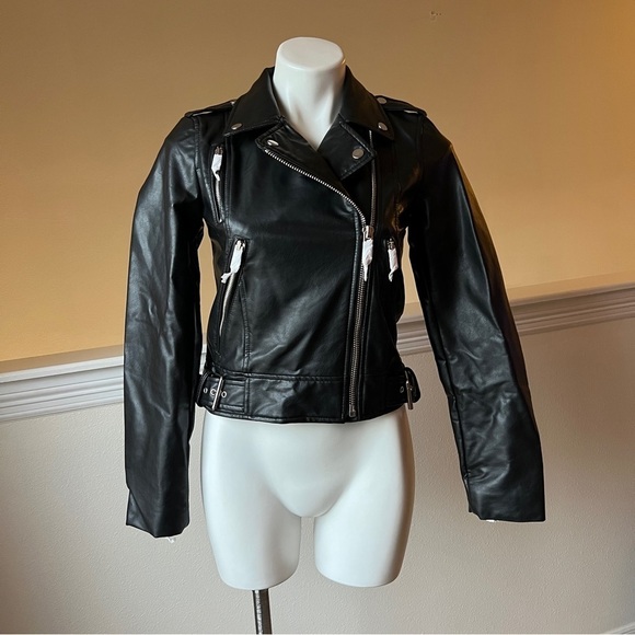 Zara Jackets & Blazers - ZARA LEATHER JACKET WITH ZIPPERS | 4341/750